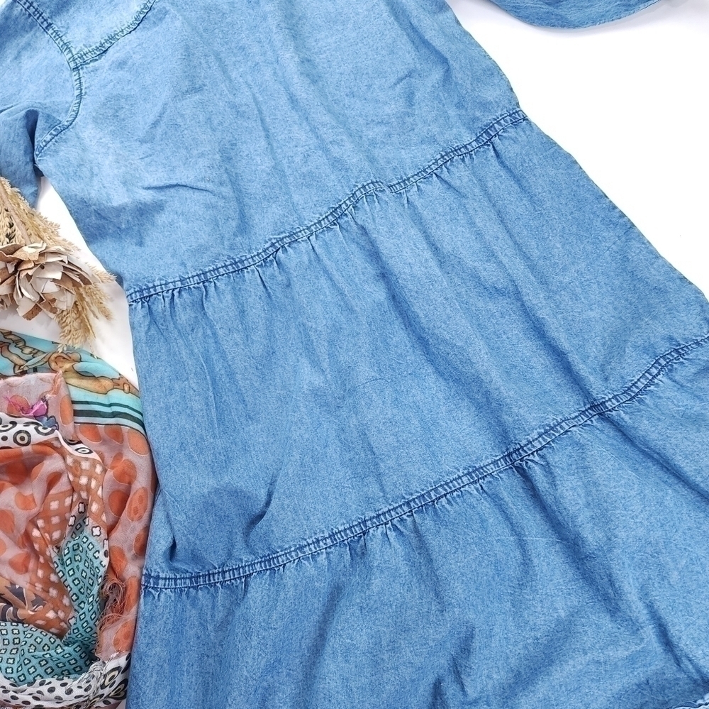 Speed Control Blue Gingham Dress Sz L - Picture 12 of 12